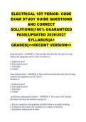 ELECTRICAL 1ST PERIOD- CODE  EXAM STUDY GUIDE QUESTIONS  AND CORRECT  SOLUTIONS&vert;&vert;100&percnt; GUARANTEED  PASS&vert;&vert;UPDATED 20262027  SYLLABUS&vert;&vert;A&plus;  GRADED&vert;&vert;<<RECENT VERSION>> 