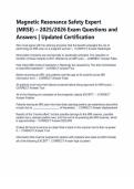Magnetic Resonance Safety Expert &lpar;MRSE&rpar; &ndash; 2025&sol;2026 Exam Questions and Answers &vert; Updated Certification