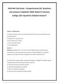 NUR 445 Final Exam - Comprehensive SG&vert; Questions and answers&vert; Updated&vert; 2026&vert; Rated A&plus;&vert;Arizona College 120&plus; Questions Detailed Answer&excl;&excl;