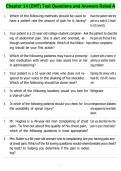 Chapter 14 &lpar;EMT&rpar; Test Questions and Answers Rated A
