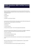 NU623 Questions With Verified Correct Answers