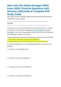 New York Site Safety Manager &lpar;SSM&rpar; Exam 2026 &vert; Practice Questions with Answers&comma; Rationales & Complete PDF Study Guide