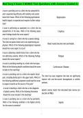Med Surg 2 Exam 2 BONUS Test Questions with Answers Graded A&plus;