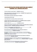 IAI CSI CERTIFICATION REVIEW QUESTIONS AND CORRECT ANSWERS 100&percnt; VERIFIED 2026-2027&excl;&excl;