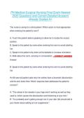 PN Medical-Surgical Nursing Final Exam Newest  2026 Questions and Correct Detailed Answers  Already Graded A&plus; 