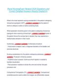Renal NursingExam Newest 2026 Questions and  Correct Detailed Answers Already Graded A&plus; 