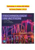 Test Bank for Technology in Action&comma; 18th Edition by Evans &lpar;All Chapters 1-13&rpar; 2026&sol;2027