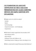 OCI FOUNDATIONS 202 ASSOCIATE  CERTIFICATION 1Z0 1085 21 2026 EXAM  PREPARATION PACK KEY CLOUD COMPUTING  SERVICES AND SAMPLE QUESTIONS WITH  EXPLANATIONS