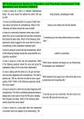 RN Schizophrenia Spectrum Disorders and Psychosis Assessment Test Questions and Answers Rated A