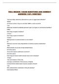 TDCJ REGION 1 EXAM QUESTIONS AND CORRECT ANSWERS 100&percnt; VERIFIED&excl;&excl;