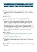 OMIS 338 FINAL TEST 2026 QUESTIONS WITH CORRECT ANSWERS GRADED A&plus;