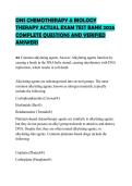 ONS CHEMOTHERAPY & BIOLOGY  THERAPY ACTUAL EXAM TEST BANK 2026  COMPLETE QUESTIONS AND VERIFIED  ANSWERS 
