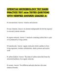 OPENSTAX MICROBIOLOGY TEST BANK  PRACTICE TEST 2026 TESTED QUESTIONS  WITH VERIFIED ANSWERS GRADED A&plus;