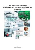 Test Bank - Microbiology Fundamentals&colon; A Clinical Approach&comma; 3e &lpar;Cowan&rpar;