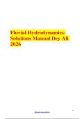 Fluvial Hydrodynamics Solutions Manual Dey Ali 2026 Complete Worked Solutions and Exam Practice Material
