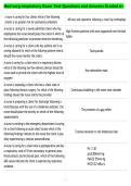 Med-surg respiratory Exam Test Questions and Answers Graded A&plus;