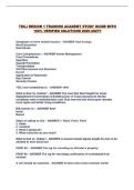 TDCJ REGION 1 TRAINING ACADEMY STUDY GUIDE WITH 100&percnt; VERIFIED SOLUTIONS 2026-2027&excl;&excl;