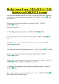 Bridges  Bundled Exam Questions WITH  CORRECT Answers