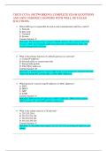 CISCO CCNA &lpar;NETWORKING&rpar; COMPLETE EXAM QUESTIONS AND 100&percnt; VERIFIED ANSWERS WITH WELL DETAILED SOLUTIONS&period;