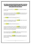 PECT SPECIAL EDUCATION CERTIFICATION EXAM PREK 7-12&vert;ACTUAL QUESTIONS AND VERIFIED ANSWERS &vert;GRADED A&plus;&vert;PASS FIRST ATTEMPT&vert;BRAND NEW 2026 UPDATE&excl;&excl;&excl;&excl;