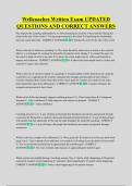 Wellcoaches Written Exam UPDATED  QUESTIONS AND CORRECT ANSWERS