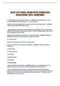 HLST 210 FINAL EXAM WITH COMPLETE SOLUTIONS 100&percnt; VERIFIED&excl;&excl;