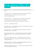 LSUS MBA 742 Module 2 Study Guide Exam with Actual Answers 2025-2026 Updated&period;