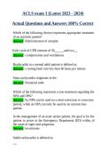 ACLS exam 1 &lpar;Latest 2023 - 2024&rpar; Actual Questions and Answers 100- Correct