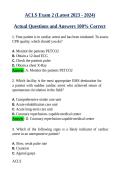 ACLS Exam 2 &lpar;Latest 2023 - 2024&rpar; Actual Questions and Answers 100- Correct