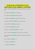 AT 202 Exam 2 UPDATED ACTUAL  QUESTIONS AND CORRECT ANSWERS