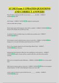 AT 202 Exam 3 UPDATED QUESTIONS  AND CORRECT ANSWERS