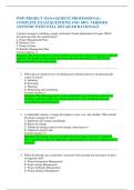 PMP &lpar;PROJECT MANAGEMENT PROFESSIONAL&rpar; COMPLETE EXAM QUESTIONS AND 100&percnt; VERIFIED ANSWERS WITH WELL DETAILED RATIONALE&period;