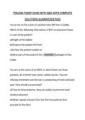 TRAUMA&lowbar;FISDAP&lowbar;EXAM&lowbar;WITH&lowbar;Q&A&lowbar;WITH&lowbar;COMPLETE&lowbar;SOLUTIONS&lowbar;GUARANTEED&lowbar;PASS