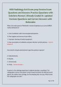 HESI Radiology Exit Exam prep Version Exam Questions and Answers Practice Questions with Solutions Newest &vert; Already Graded A&plus; updated Versions Questions and Correct Answers with Rationales
