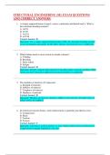 STRUCTURAL ENGINEERING &lpar;SE&rpar; EXAM QUESTIONS AND CORRECT ANSWERS&period;