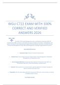   WGU C722 EXAM WITH 100&percnt; CORRECT AND VERIFIED ANSWERS 2026  
