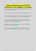 Chemo Certification Exam UPDATED  QUESTIONS AND CORRECT ANSWERS