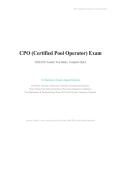 Certified Pool Operator &lpar;CPO&rpar; Exam 2026&sol;2027 &ndash; Questions and Answers Complete Test Bank