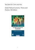 Test Bank &ndash; Global Political Economy&comma; 9th Edition by Theodore H&period; Cohn & Anil Hira