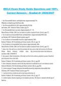 IBCLC Exam Study Guide International Board of Lactation Consultant Examiners 2026&sol;2027 Practice Questions with 100&percnt; Correct Answers