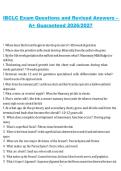 IBCLC Exam Questions International Board of Lactation Consultant Examiners 2026&sol;2027 Revised Answers Study Material