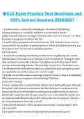 &colon; IBCLC Exam Practice Test International Board of Lactation Consultant Examiners 2026&sol;2027 Questions with 100&percnt; Correct Answers