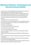 IBCLC Certification Exam International Board of Lactation Consultant Examiners 2026&sol;2027 Verified Questions and 100&percnt; Correct Answers