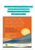 TEST BANK for Medical-Surgical Nursing&colon; Concepts  for Clinical Judgment and Collaborative Care   11th Edition by Donna D&period; Ignatavicius&comma;   All 65 chapters Available