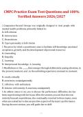 CMPC Practice Exam Test Questions and Verified Answers &lpar;2026&ndash;2027&rpar; &ndash; Complete Study Guide