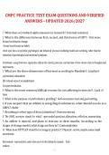 CMPC Practice Test Exam Questions and Verified Answers &ndash; Updated 2026&sol;2027 Complete Study Guide
