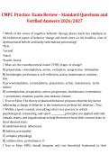 CMPC Practice Exam Review&comma; Standard Questions and Verified Answers &lpar;2026&ndash;2027&rpar; &ndash; Complete Study Guide