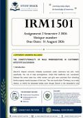 IRM1501 Assignment 2 &lpar;QUALITY ANSWERS&rpar; Semester 2 2026