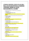 CPCS 2026 ACTUAL EXAM  QUESTIONS &vert; CREDENTIALING  SPECIALIST PRACTICE TEST &vert; A&plus;  GUIDE