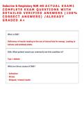 Endocrine & Respiratory NUR 445 ACTUAL EXAM1  COMPLETE EXAM QUESTIONS WITH  DETAILED VERIFIED ANSWERS &lpar;100&percnt;  CORRECT ANSWERS&rpar; &sol;ALREADY  GRADED A&plus; 